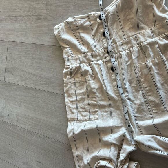 Asos Design Strapless Striped Jumpsuit Romper - Size 14 - Picture 5 of 10